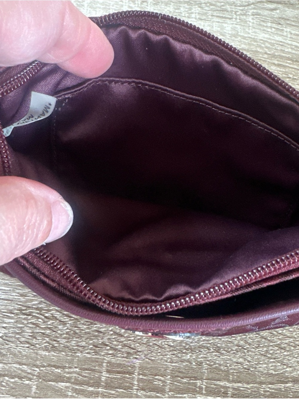 Coach Burgundy Signature Turnlock Wristlet - Picture 7 of 11